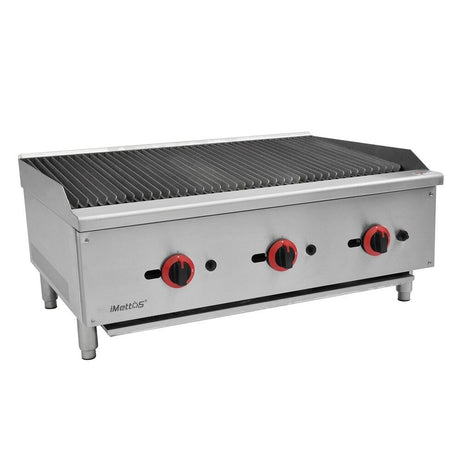 Hamoki Charbroiler Gas Countertop Charbroiler 3 Burner - 101056 Charcoal Grills Hamoki