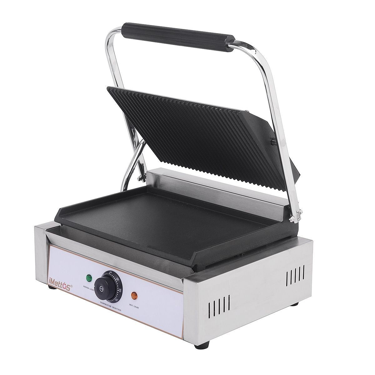 Hamoki Contact Grill Large Single / Ribbed Top & Smooth Bottom - 101016 Contact Grills & Panini Makers Hamoki