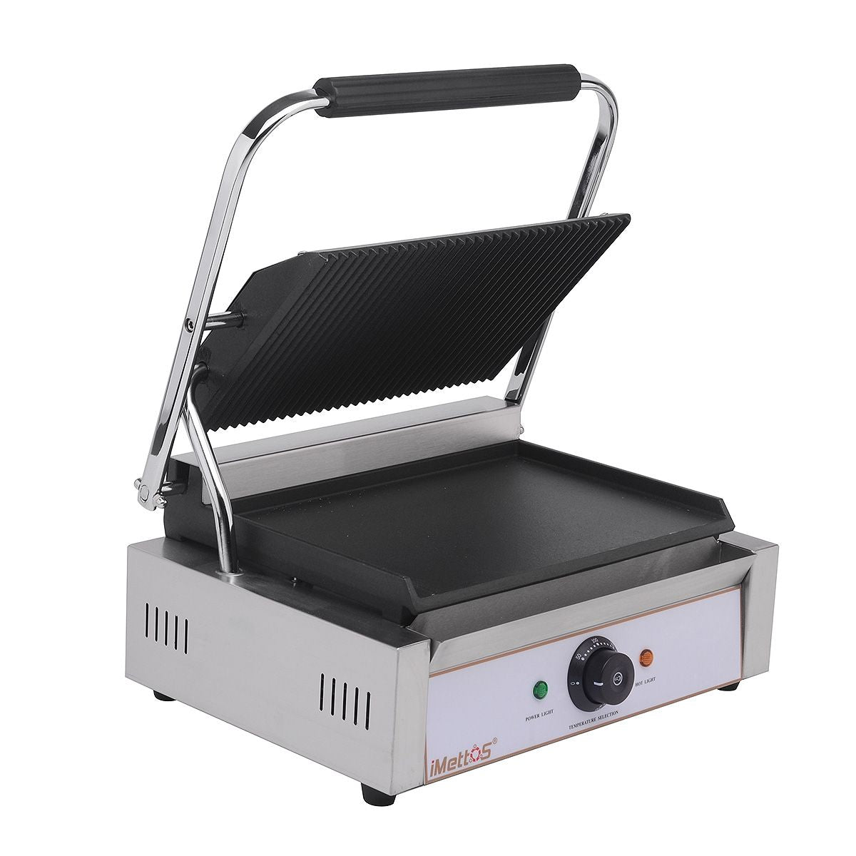 Hamoki Contact Grill Large Single / Ribbed Top & Smooth Bottom - 101016 Contact Grills & Panini Makers Hamoki