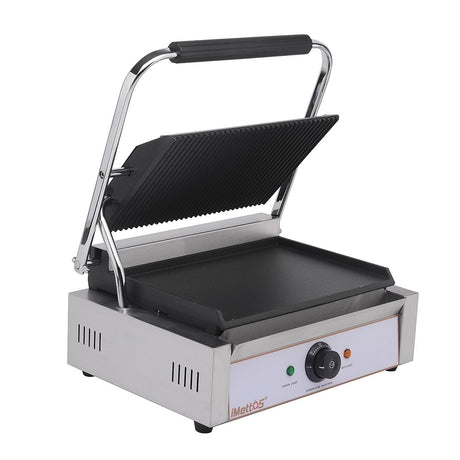 iMettos Contact Grill Large Single / Ribbed Top & Smooth Bottom  - 101016 Contact Grills & Panini Makers iMettos   