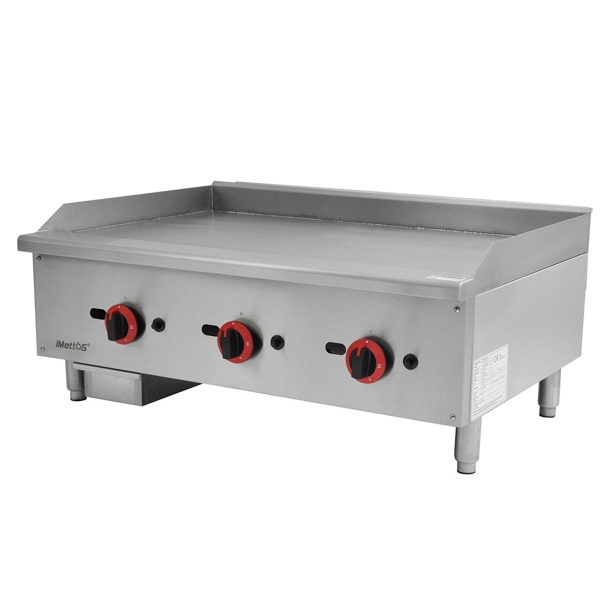 Hamoki 3 Burner Gas Countertop Griddle 904mm Wide - 101059 Gas Griddles Hamoki