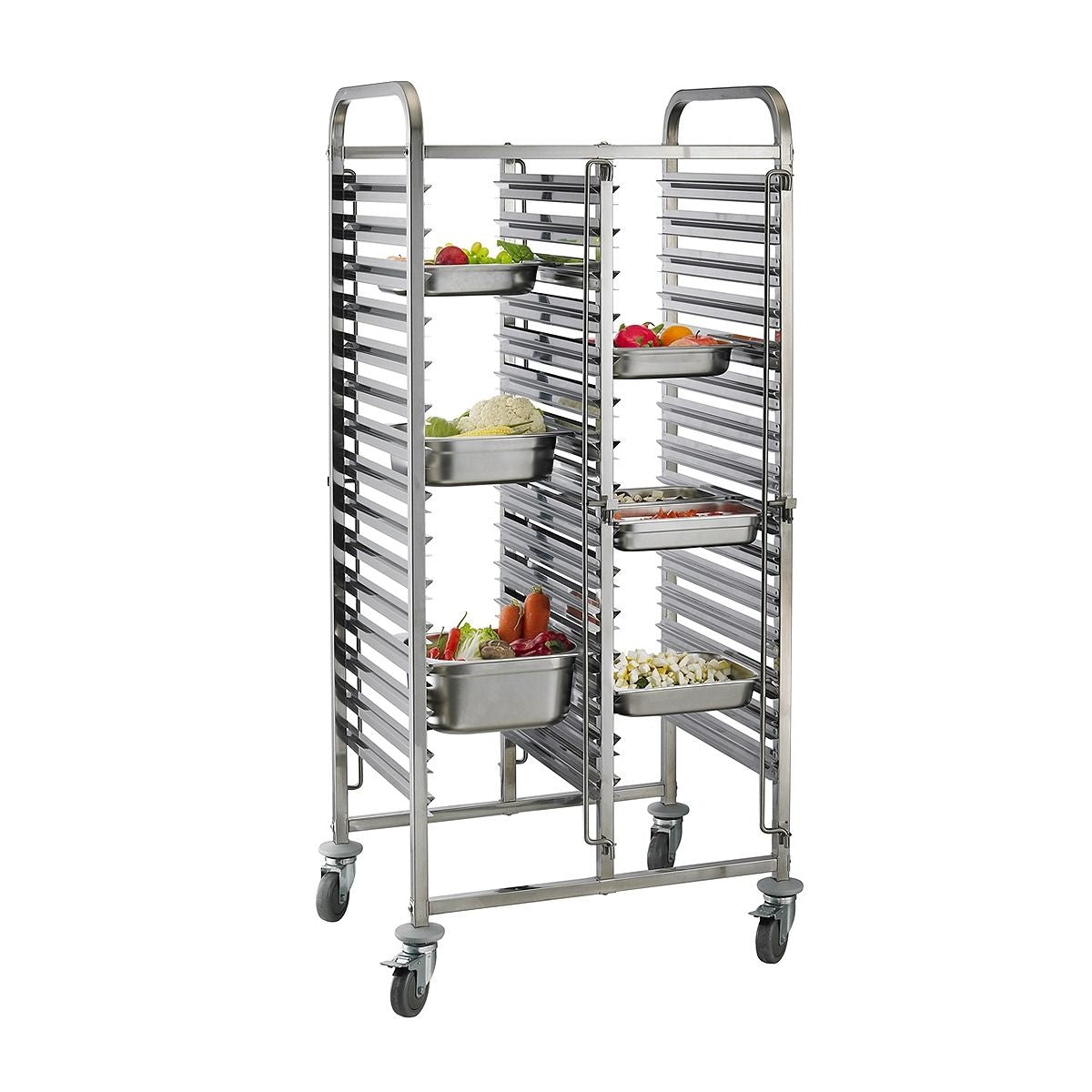 Hamoki Racking Trolley 30 Shelves Double Row for GN Pan1/1 - 301008 GN & Racking Trolleys Hamoki