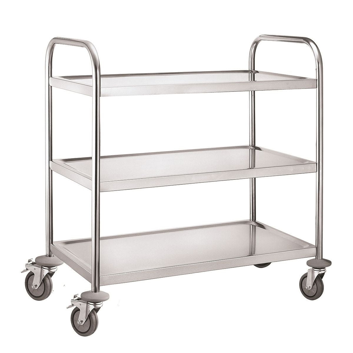 Hamoki Service Trolley 3 Tier With Round Tube - 301004 Stainless Steel Dining Trolley Hamoki