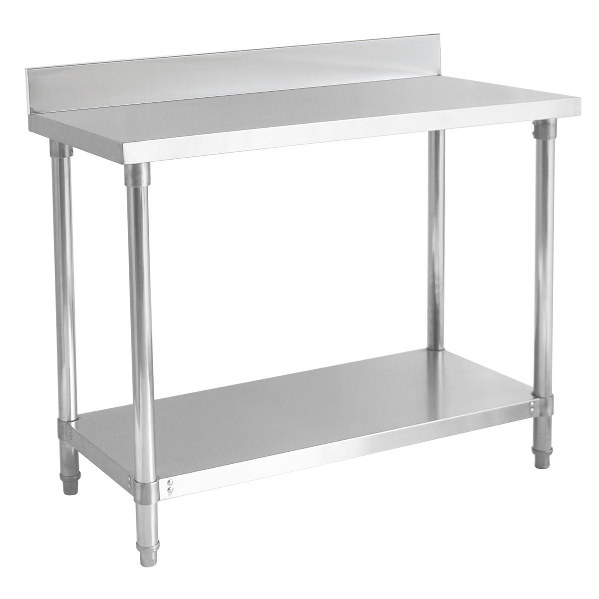 Hamoki Stainless Steel Table With Backsplash Width 1500mm - 141009 Stainless Steel Wall Tables Hamoki