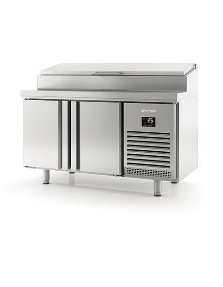 Infrico Preparation Counters with raised collar - MR1620EN Refrigerated Counters - Double Door Infrico