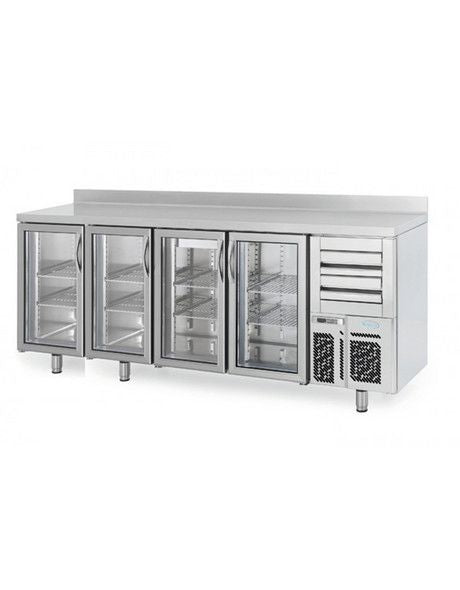 Infrico Refrigerated Counter with Glass Door - FMPP2500CR Refrigerated Counters - Four Door Infrico   