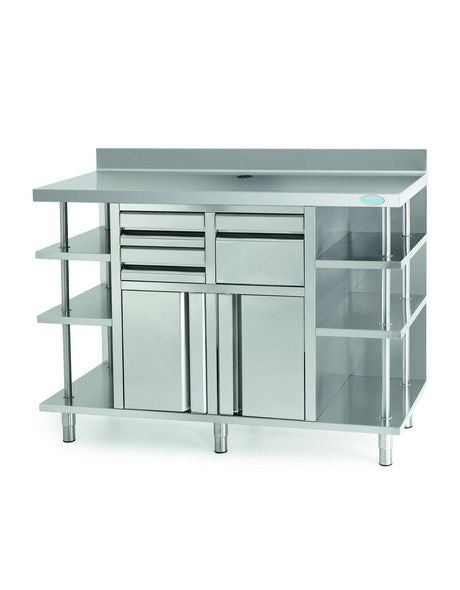Infrico Stainles Steel Back Bar Coffee Unit - MCAF1500 Back Bar Coffee Units Infrico
