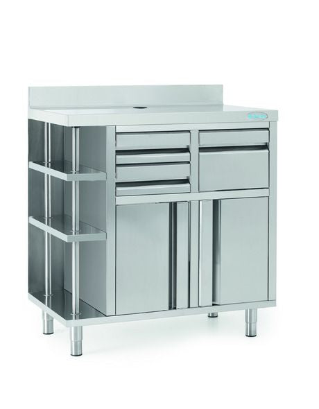 Infrico Stainless Steel Back Bar Coffee Unit - MCAF1000CD Back Bar Coffee Units Infrico