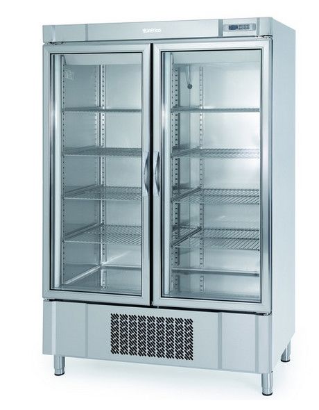 Infrico Upright SS Refrigerator with Glass Door - AEX1000TF Refrigeration Uprights - Double Door Infrico