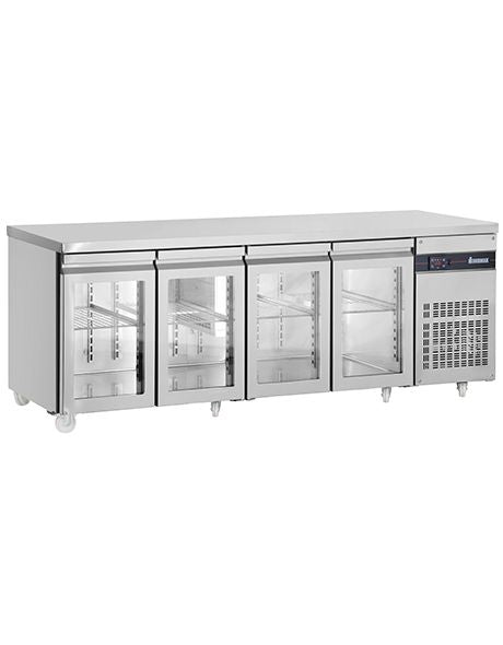 Inomak 1/1 Gastronorm Refrigerated Counter - PN9999CR Refrigerated Counters - Four Door Inomak   