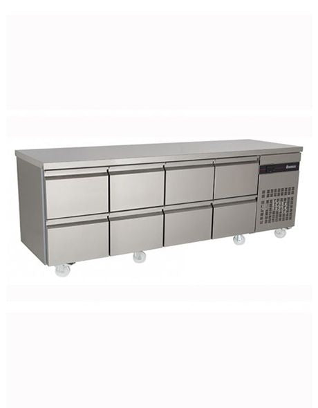 Inomak 1/1 Gastronorm Refrigerated Counters - PN2222-HC Counter Fridges With Drawers Inomak