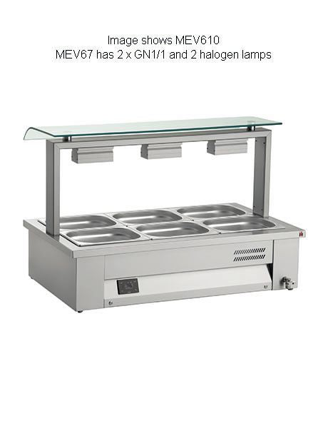 Inomak Gastronorm Bain Marie - MEV67 Bain Maries Inomak