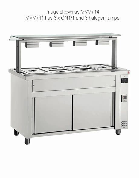 Inomak Gastronorm Bain Marie with Sneeze Guard - MVV711 Bain Maries Inomak