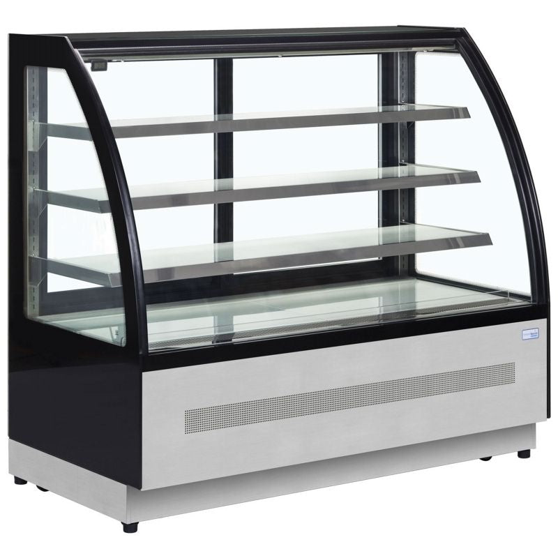 Tefcold Chilled Display Cabinet Stainless Steel, Glass - LPD900C Refrigerated Floor Standing Display Tefcold