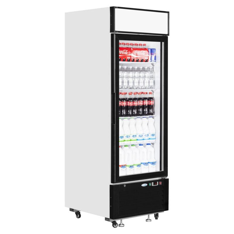 Tefcold Single Glass Door Display Fridge - LGC2500 Upright Single Glass Door Chillers Tefcold