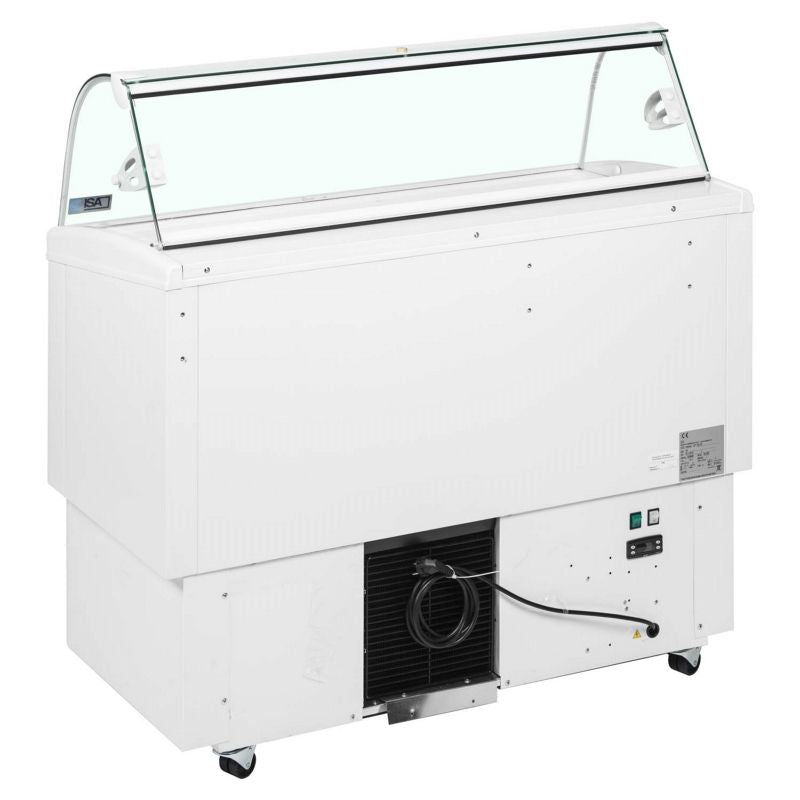 ISA Scoop Ice Cream Counter Display Freezer 4 x 5ltr Napoli Pan - FIJI 4 White Ice Cream Display Freezers ISA