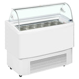 ISA Scoop Ice Cream Counter Display Freezer 7 x 5ltr Napoli Pan - FIJI 7 White Ice Cream Display Freezers ISA   