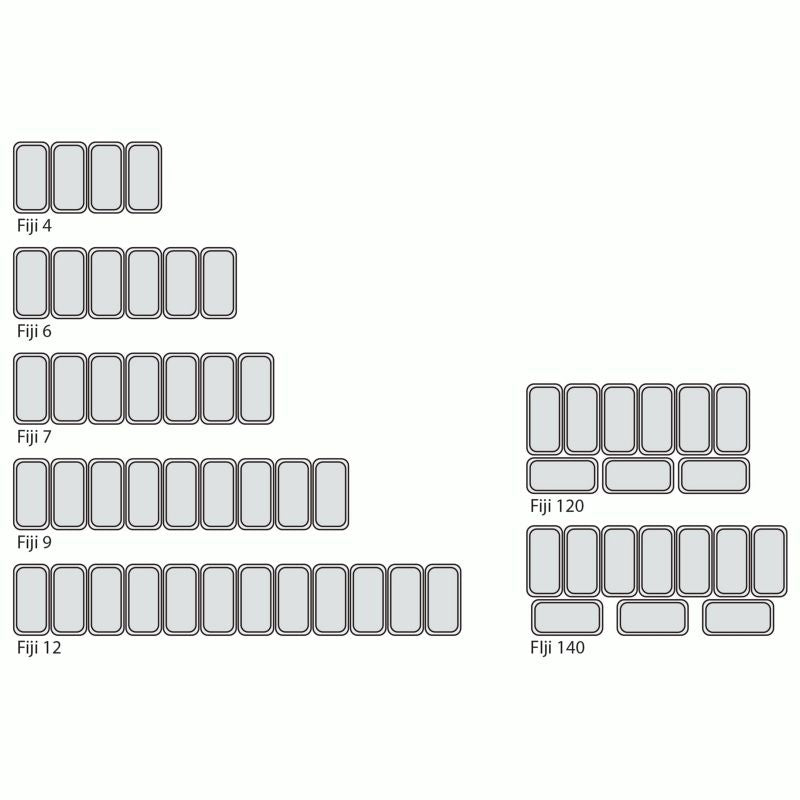 ISA Scoop Ice Cream Counter Display Freezer 7 x 5ltr Napoli Pan - FIJI 7 White Ice Cream Display Freezers ISA