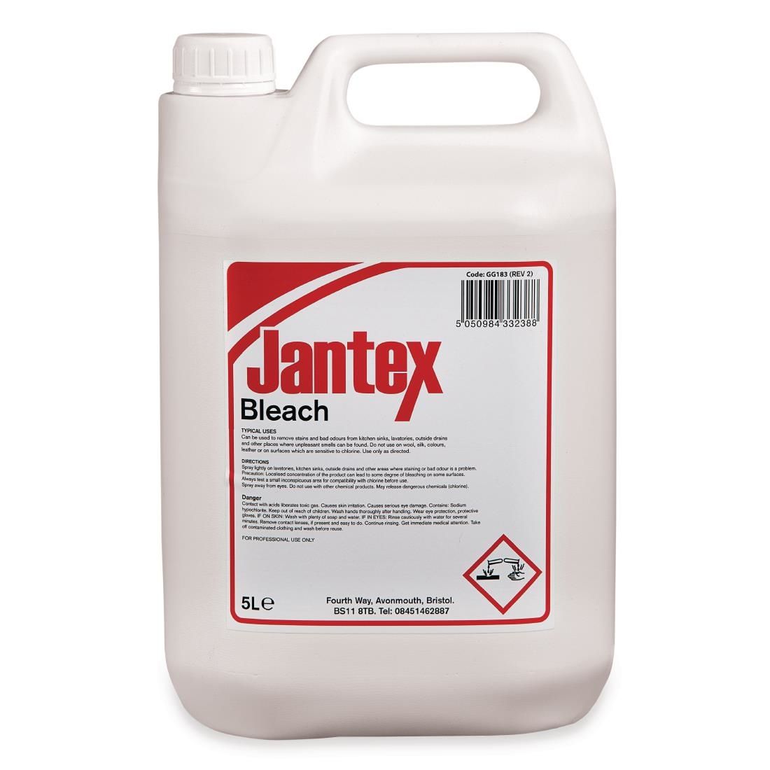 Jantex Bleach Concentrate 5Ltr (Single Pack) - GG183 Bleach Concentrates Jantex