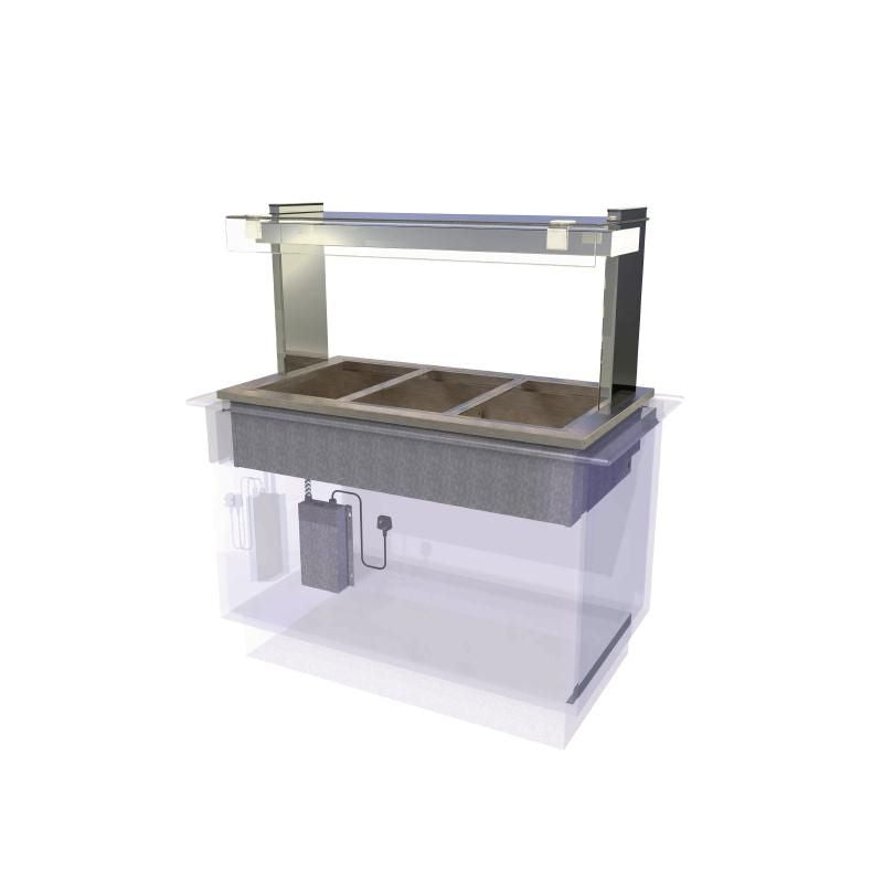 Kubus Drop In Dry Heat Bain Marie KHBM3 - CW634 Bain Marie Displays Kubus