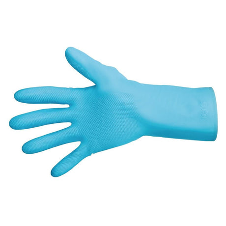 MAPA Vital 117 Liquid-Proof Light-Duty Janitorial Gloves Blue Extra Large - FA291-XL Rubber Gloves Mapa   