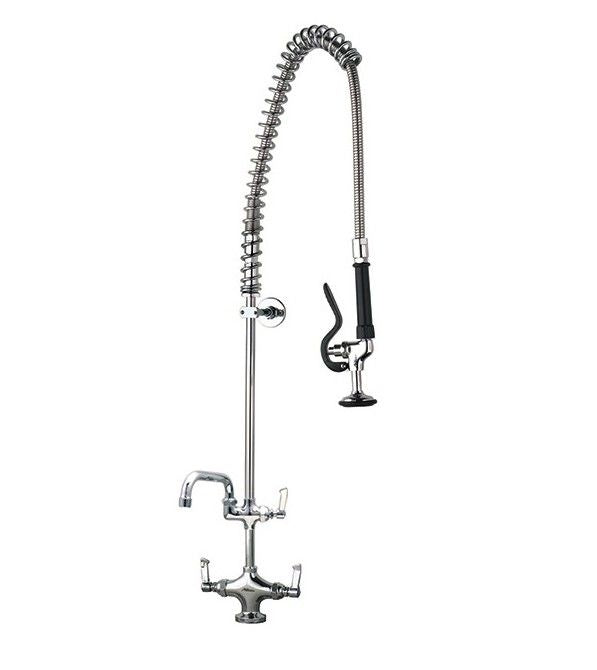 Mechline AJPR20 Aquajet 20 Deck Mounted Pre-Rinse Spray Arm With Add-on Faucet - AJPR20-ST-BF1-S Pre-Rinse Jets & Sprays Mechline