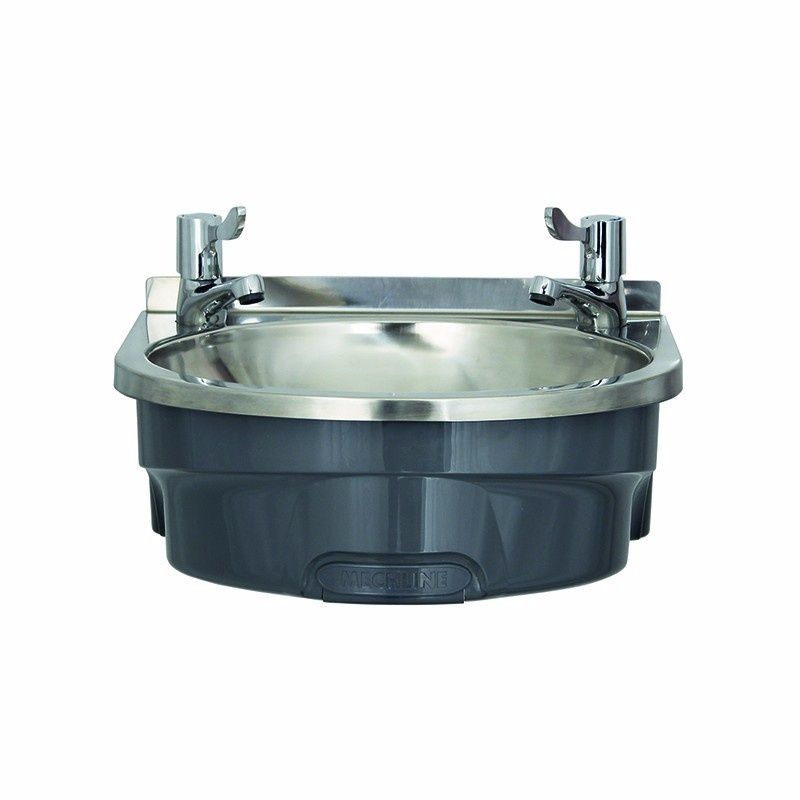 Mechline BasiX BSX-400-CT-L Hand Wash Station With A Pair Of CaterTap 3-Inch Lever Taps Hand Wash Sinks Mechline