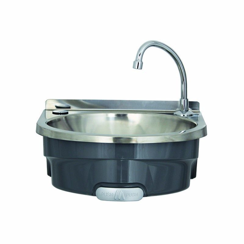 Mechline BasiX BSX-400-KVS Hand Wash Station With 'Push-Front' Hands-Free Mechanical Operation Hand Wash Sinks Mechline