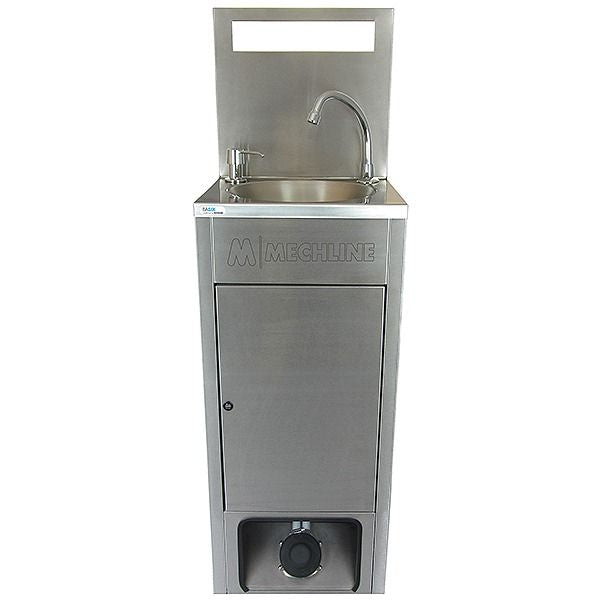 Mechline BaSix Stainless Steel Mobile Hand Wash Station - BSX-MHB-HCW Mobile Sinks Mechline