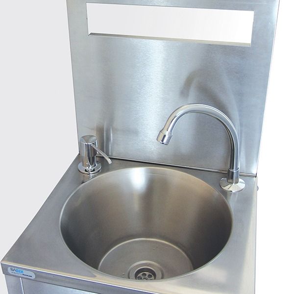 Mechline BaSix Stainless Steel Mobile Hand Wash Station - BSX-MHB-HCW-T Mobile Sinks Mechline