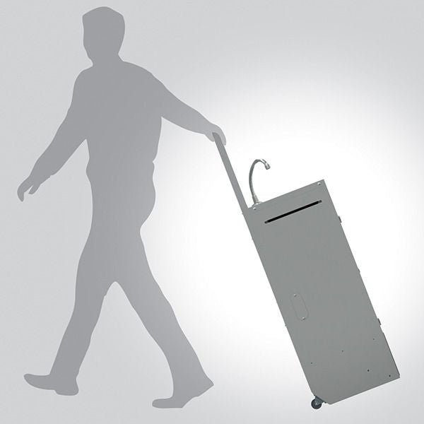 Mechline BaSix Stainless Steel Mobile Unheated Hand Wash Station - BSX-MHB-X Mobile Sinks Mechline