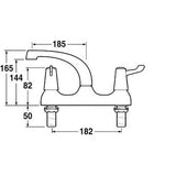 Mechline CaterTap 1/2 Inch Mixer With 3 Inch Levers And Swivel Spout - WRCT-500ML3 Mixer Taps Mechline   