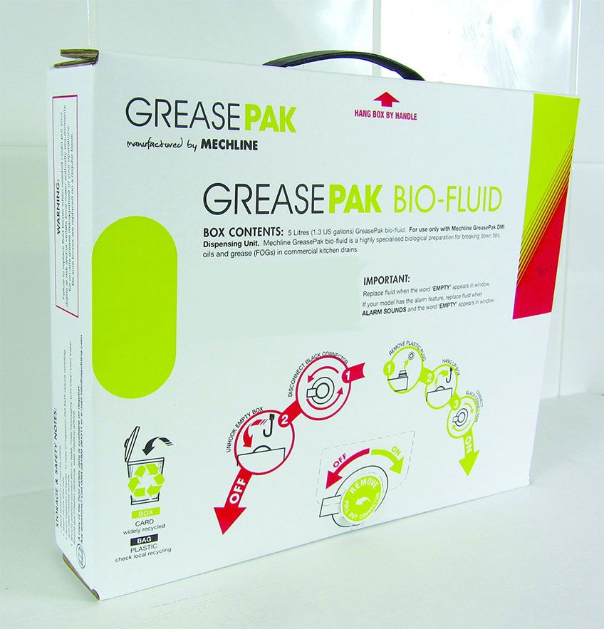 Mechline GreasePak Bio-Enzyme Fluid Refill Replacements 3 x 5 Litre - GP-MSGD5 Grease Trap Dosing Systems Mechline