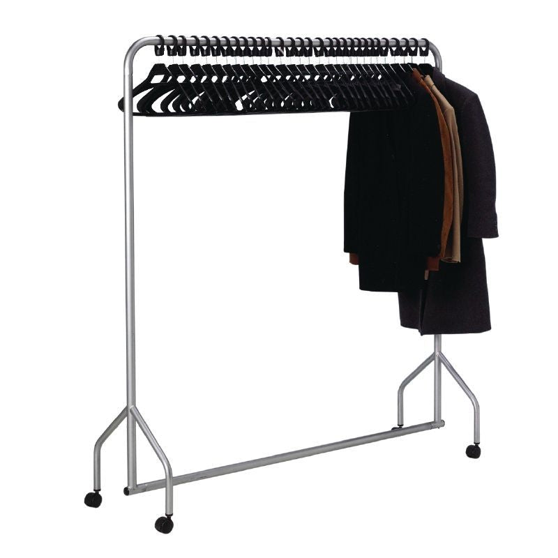 Metal Garment Rail with Hangers - T441 Cloakroom Systems Bolero