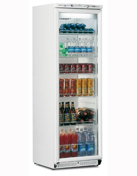 Mondial-Elite Upright White Refrigerator with Glass Door - BEVPR40 Refrigerated Merchandisers Mondial-Elite