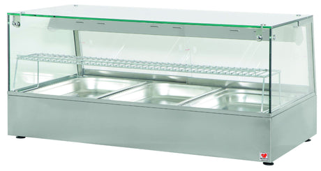 North HDW3 Convection Heated Display Counter With Humidity & Halogen Heat Lamps Heated Counter Top Displays North