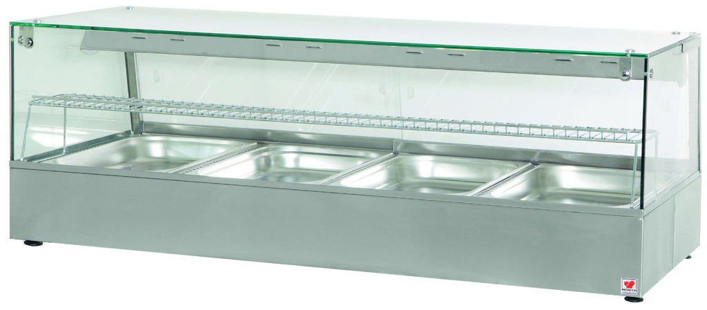 North HDW4 Convection Heated Display Counter With Humidity & Halogen Heat Lamps Heated Counter Top Displays North   