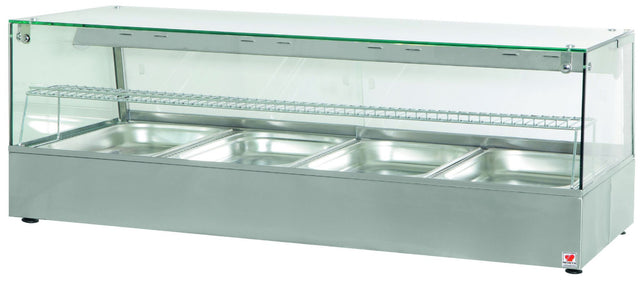 North HDW4 Convection Heated Display Counter With Humidity & Halogen Heat Lamps Heated Counter Top Displays North   