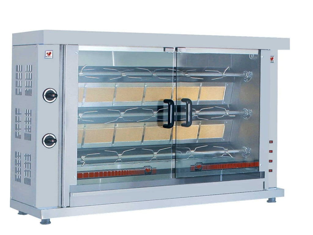 North K3 - 3 Spit Gas Chicken Rotisserie 15 Chicken Capacity Rotisseries and Hog Roasts North