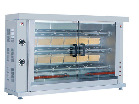 North K3 - 3 Spit Gas Chicken Rotisserie 15 Chicken Capacity Rotisseries and Hog Roasts North