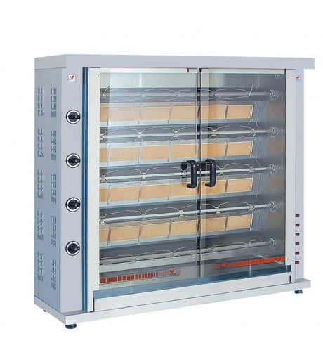 North K5 - 5 Spit Gas Chicken Rotisserie 25 Chicken Capacity Rotisseries and Hog Roasts North