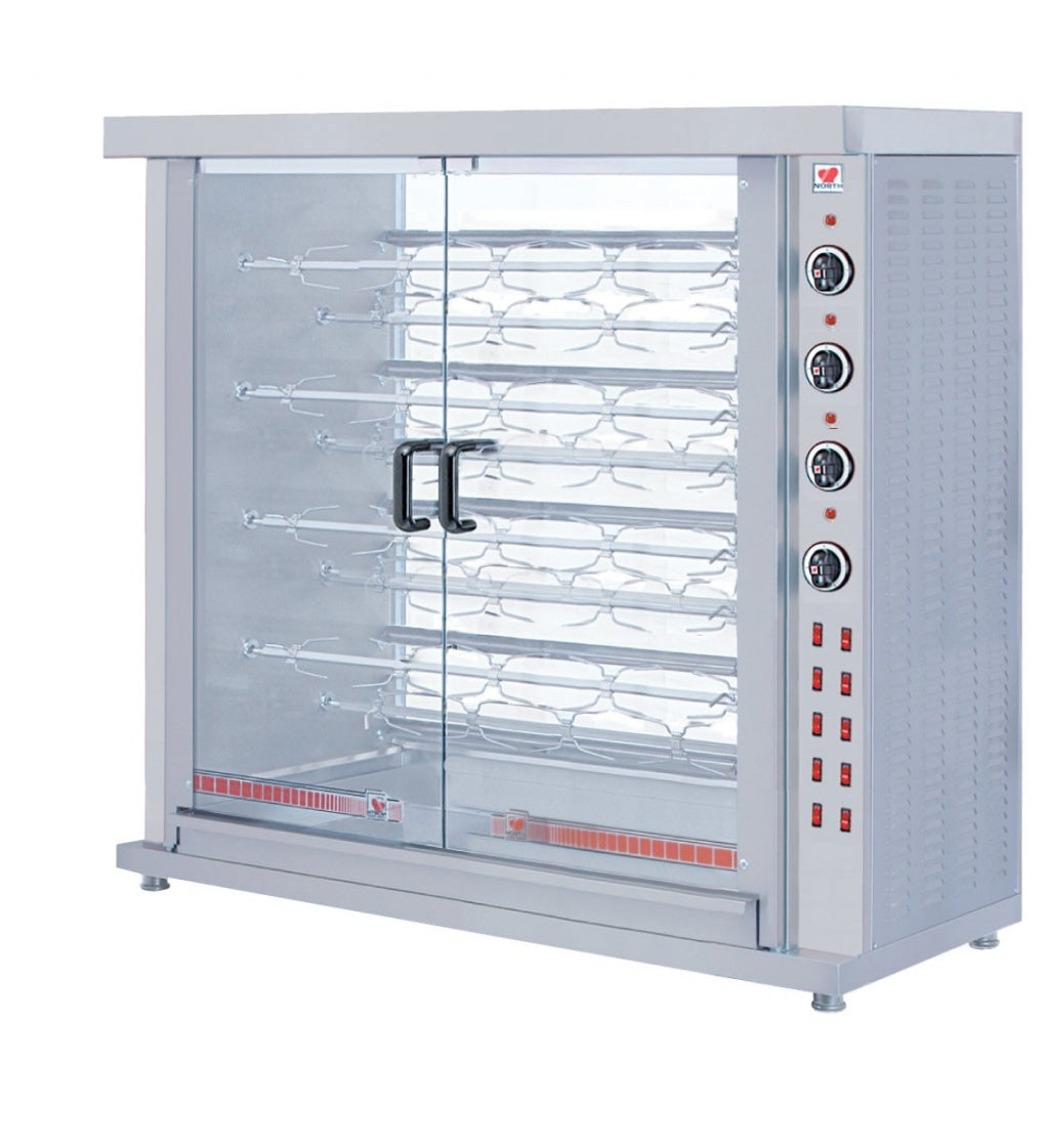North K9 - 9 Spit Gas Chicken Rotisserie 45 Chicken Capacity Rotisseries and Hog Roasts North