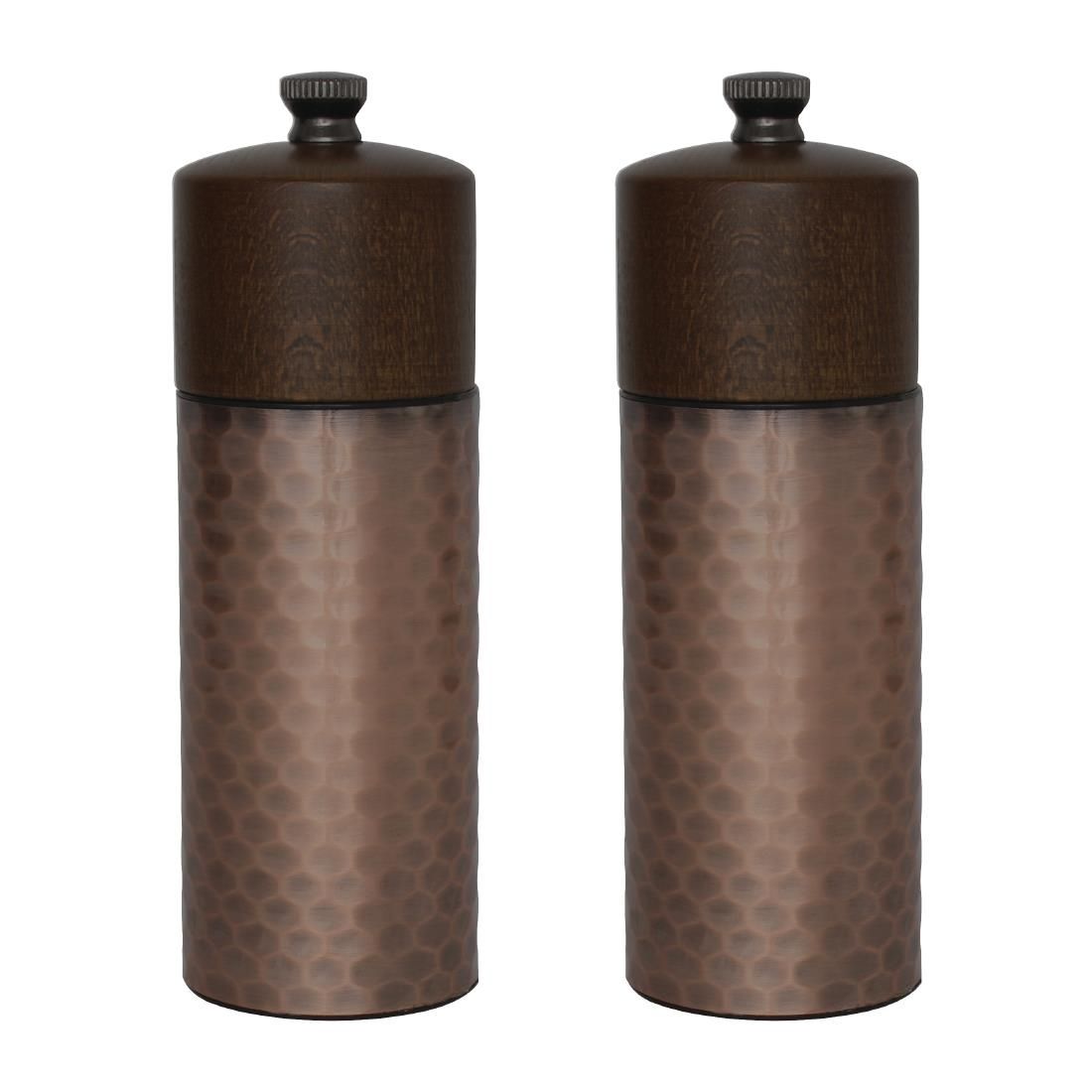 Olympia Copper Wood Salt and Pepper Mill Set (Pack of 2) - CR689 Table Presentation Olympia