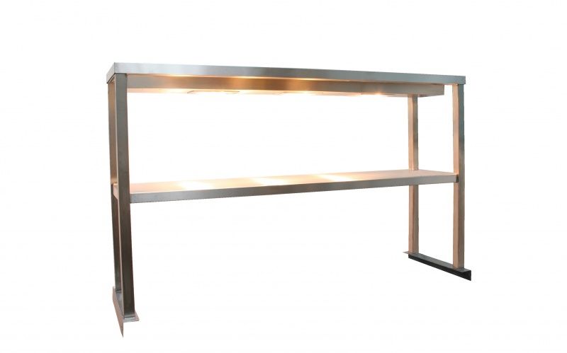 Parry 1900mm Heated Double Tier Stainless Steel Heated Gantry - SHELFTT19350-HEATED Carvery Servery Units Parry