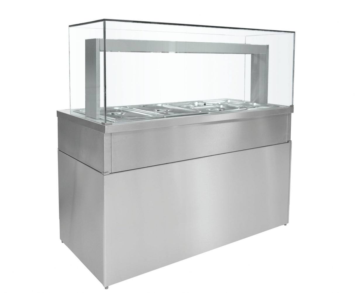 Parry Heated Bain Marie with Glass Display - HGBM4 Bain Marie Displays Parry