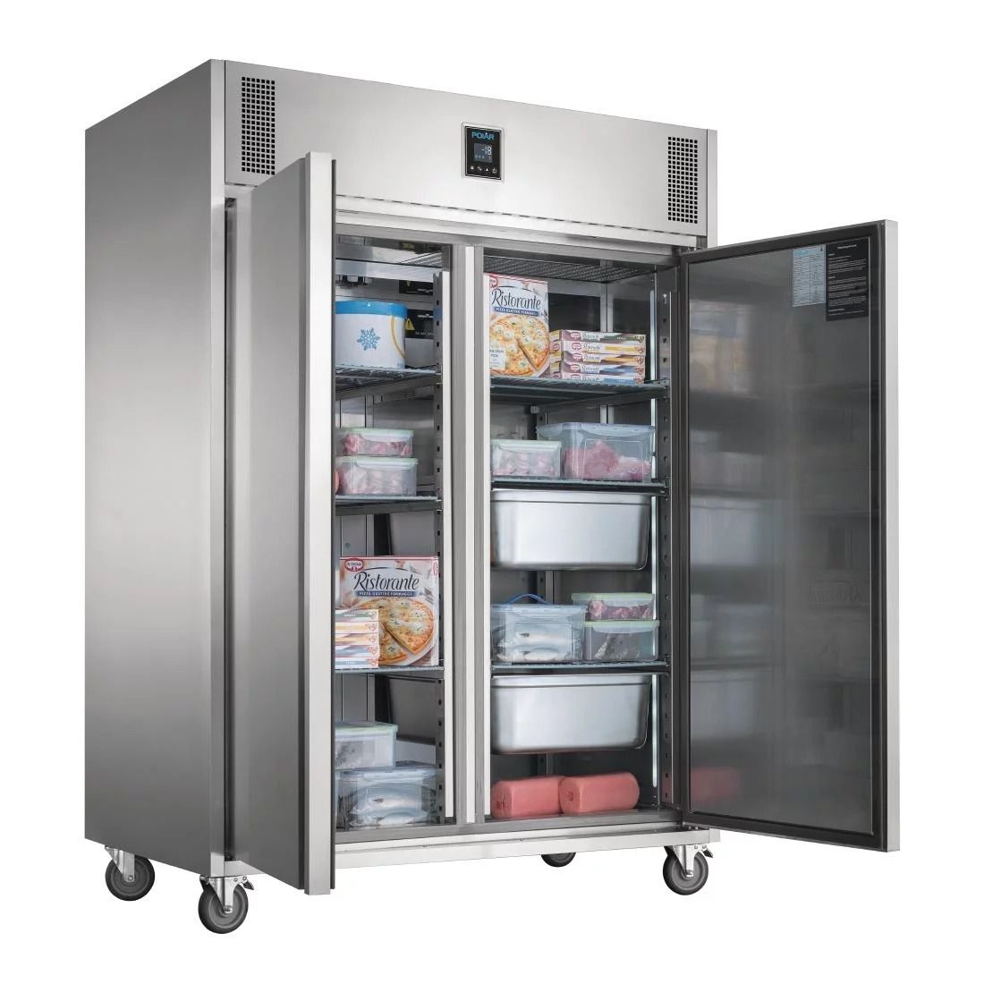 Polar U-Series Premium Double Door Upright Freezer 1170Ltr - UA004 Refrigeration Uprights - Double Door Polar