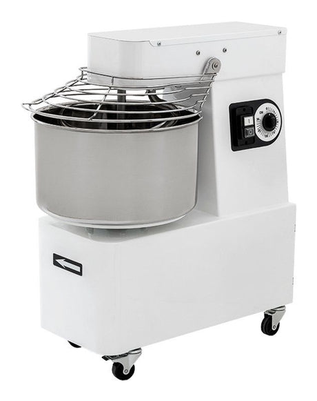 Prismafood Heavy Duty Spiral Mixer Variable Speed 32 Litre / 25Kg Capacity - IBV30 Variable Speed Dough Mixers Prismafood