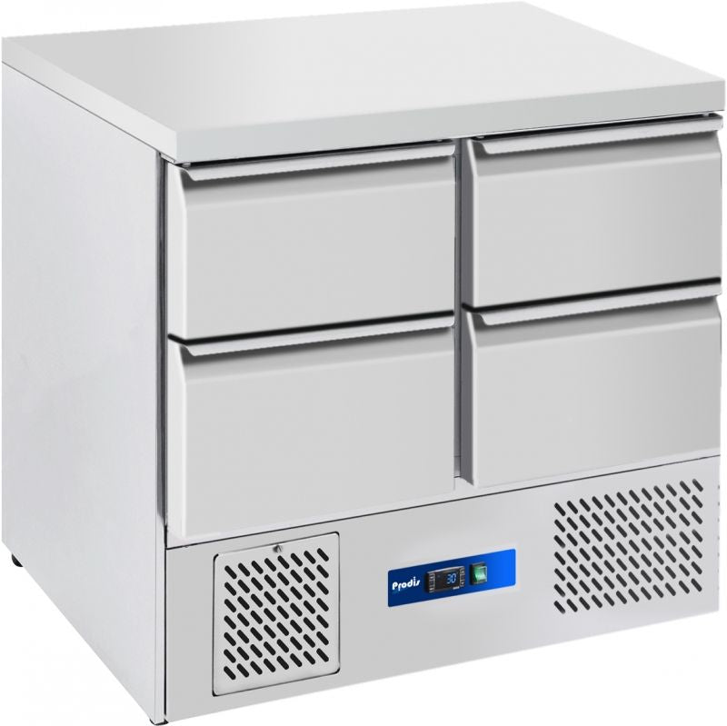 Prodis EC-4DSS 4 Drawer Compact Saladette Counter Flat Top Counter Fridges With Drawers Prodis
