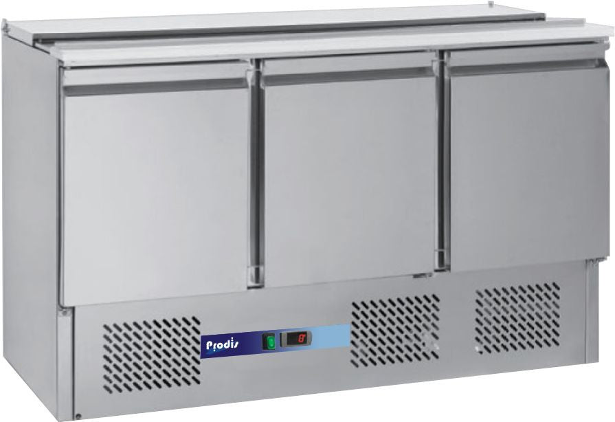 Prodis EC-3SALAD 3 door saladette counter Pizza Prep Counters - 3 Door Prodis
