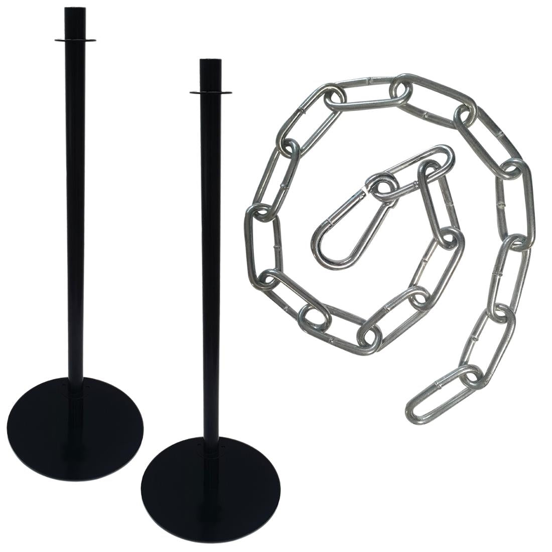 Special Offer Bolero 1.5m Chrome-Plated Barrier Chain and Barrier Posts - SA543 Bolero Barrier Systems Bolero